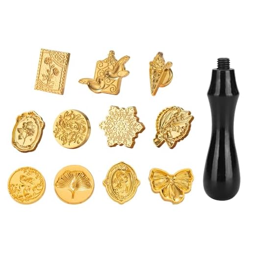 Juego de Sellos de Cera, Cabezal de Sello, Sello Lacre Kit, Cabezas de Sello de Lacre, Cabezales de Sello de Cera Sellada, Sello de Cera Cabezales, para Tarjetas, Sobres, Invitaciones, 11 Set