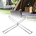 Menolana Foldable Cooler Stand Storage Bin Stand Heavy Duty Stainless Steel Compact Luggage Rack Ice Box Holder for Picnic BBQ Outdoor, Silver