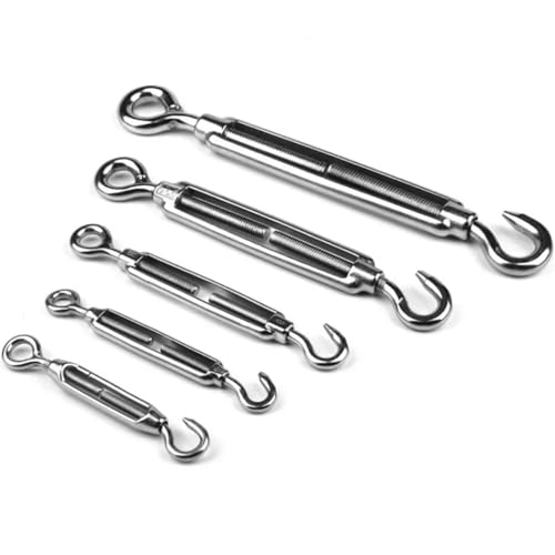 20 PCS Gancho y Ojal Tensores de Acero Inoxidable 304 Equipo de Aparejo de Servicio Pesado
