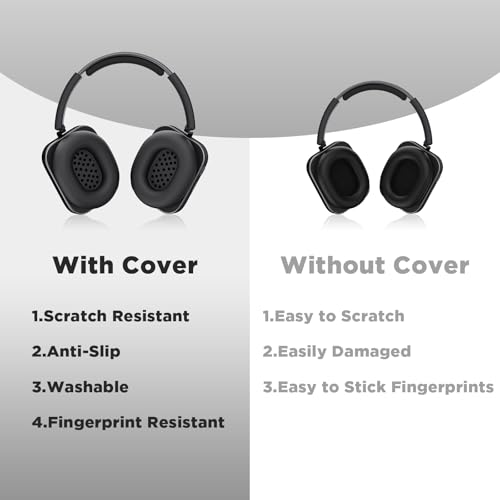 Funda protectora para almohadillas de auriculares Nothing Headphone (1) y Nothing Headphone (a) 2026, cubierta lavable y suave de silicona (Negro) miniatura 3