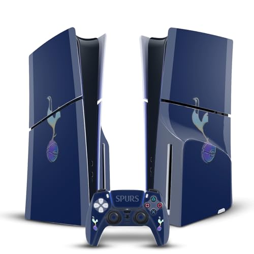 Skin PS5 Slim Tottenham Hotspur autocollant vinyle et sticker manette DualSense bleu et pourpre