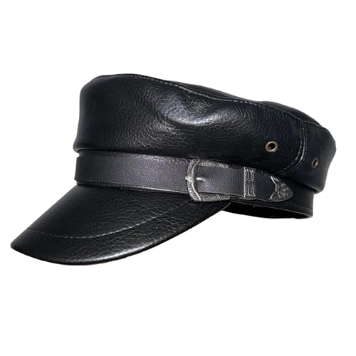 Gorra estilo vintage de cuero PU para mujer miniatura 3