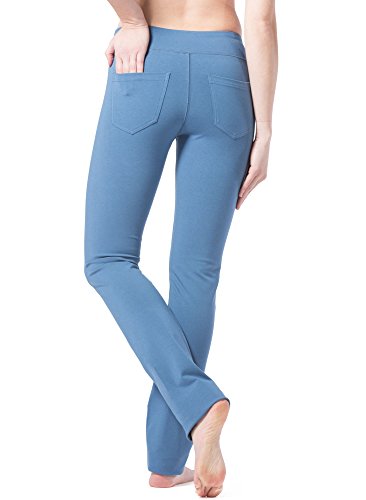 Fishers Finery Women's Ecofabric Straight Yoga Pant with Pockets -