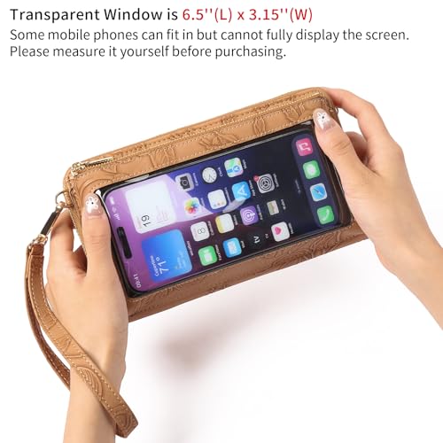 Image of GOIACII Phone Purse Crossbody Bags for Women Small Travel Wallet Touch Screen RFID Blocking