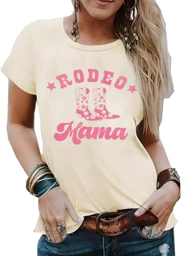 Vintage Western Cowboy Couples T-Shirts Matching Couples Rodeo Tees Tops Funny Letter Rodeo Mama Rodeo Daddy Shirts3