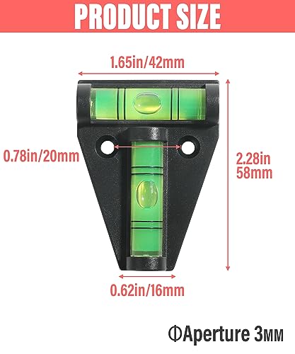 image for Zlirfy 2Pcs Magnetic RV Levelers,RV T Level Bubble Levels with Screws 