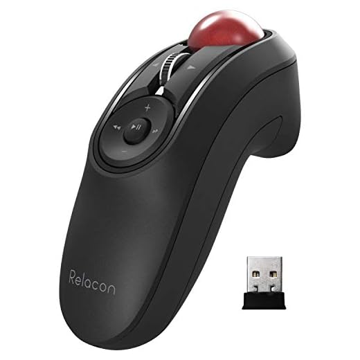 ELECOM Handheld 2.4GHz Wireless Thumb-Operated Trackball Mouse, 10-Button Function with Smooth Tracking, Precision Optical Gaming Sensor, Left/Right Handed (M-RT1DRBK)