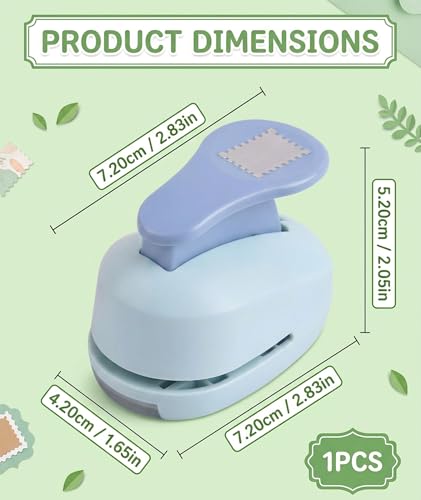 Image of Postage Stamp Punch, Stamp Punch Cutter for Crafting and Scrap booking, Compact Size for Easy Storage, Green Stamp Puncher with Single Unit, Stamp Paper Cutting Tool for Creative Projects