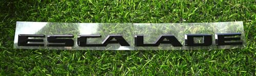 Image of 3pcs Escalade 3D Badge Letter Nameplate Sticker Replacement for 15-22 Escalade Rear Liftgate Nameplate Emblem (Black)