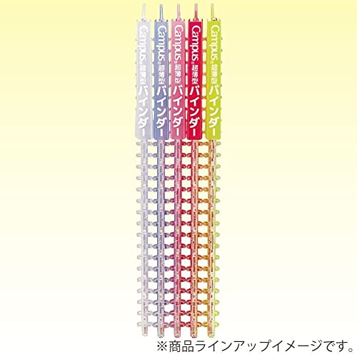 Kokuyo Smart Ring Binder, Up To 25 Sheets, A5, 20 Holes (Vivid Pink, Green & Clear) #TOP1