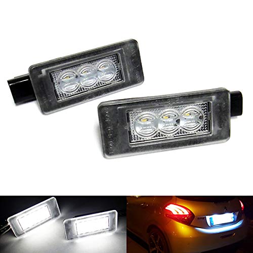 RZG 2 luces LED para matrícula Canbus para C3 III C4 II Picasso II C5 III DS4 208 2008 308 3008 5008