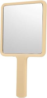 Beavorty Make up Mirror Makeup Vanity Mirror Vanity Hand Mirror Women Makeup Mirror Decorative Mirrors Small Mirror Portable Mirror Cheese Handheld Handle Mirror Plastic Miss
