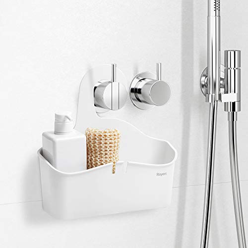 Rayen Hanging Shower Basket, White, Measurements: 28 x 8 x 28 cm (2001.01), Medidas: 28 x 8 x 28 cm - Image 4