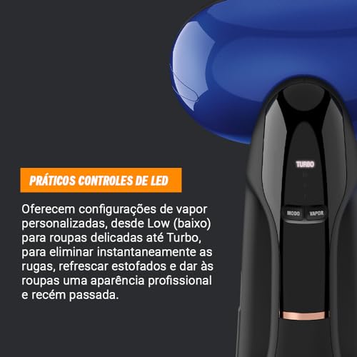 Conair, Vaporizador de Roupas, 2 em 1, Ferro de Passar, 1875W, Turbo ExtremeSteam, 220V - Azul e Pre