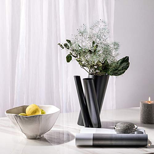 Modélisation créative floral oeuvre artificielle vase métal - 6