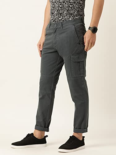 Image of Diverse Men's Slim Fit Overdyed Cotton Cargo