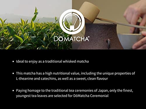Domatcha - Organic Ceremonial Green Tea Matcha Powder, Natural Source Of Antioxidants, Caffeine, And L-Theanine, Promotes Focus And Relaxation, Kosher, 25 Servings (1 Oz) #TOP3