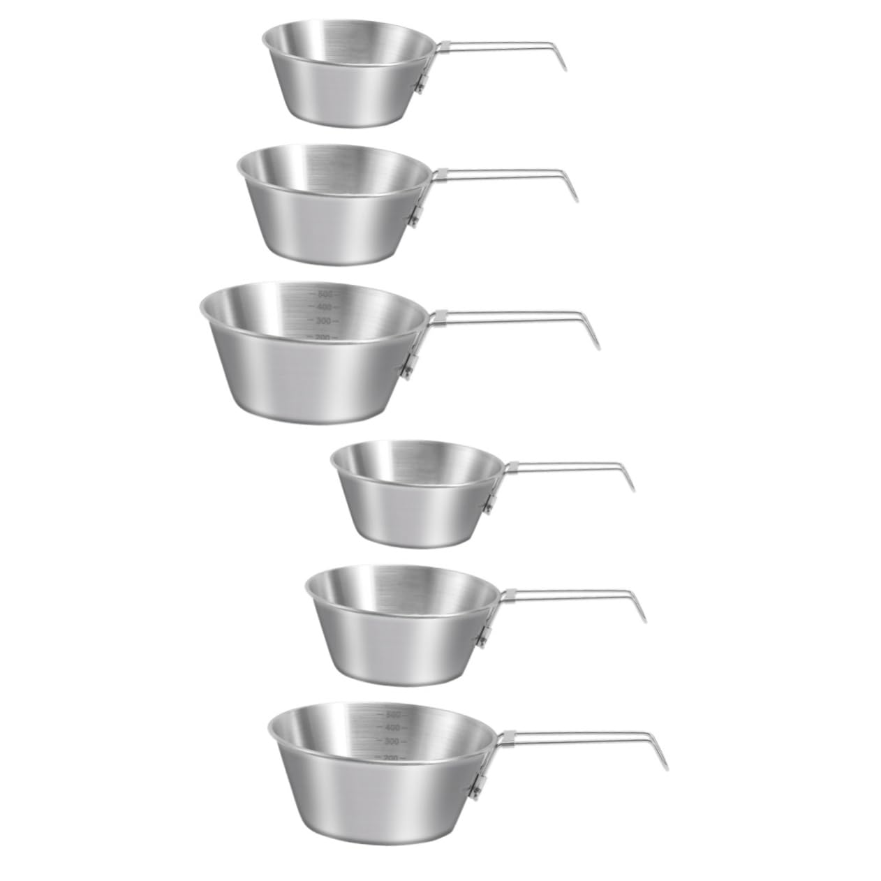 Toyvian 2 ensembles Bol Pliable En Acier Inoxydable Vaisselle De Camping Pliable Randonnée Portable Empilable Cuisine Camping Pliable Extérieur Compact Ustensiles 3 pièces * 2