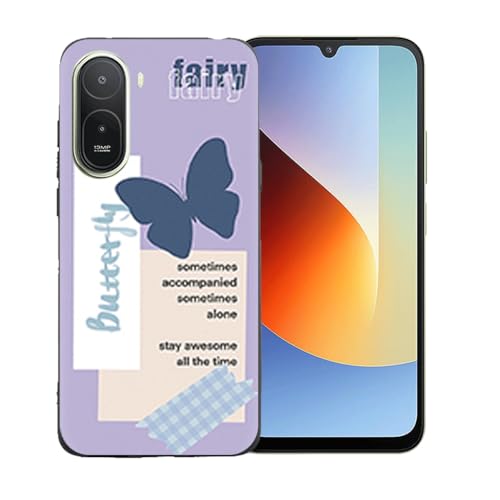 LCEHTOGYE �K�p Poco C85X�p�P�[�X�A�K�p Poco C85X (6,9")�ƌ݊����̂��钴���^�u���b�N�\�t�gTPU�V���R���Q���P�[�X�ی�J�o�[ - LLM46
