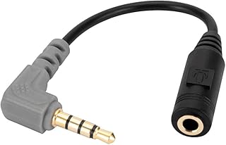 Alphatec Replacement SC4 Microphone Cable, 3.5mm TRS to TRRS Adapter Connect smartphones, tablets with Rode VideoMic Go, VideoMicro & BOYA Mic Lavalier microphone