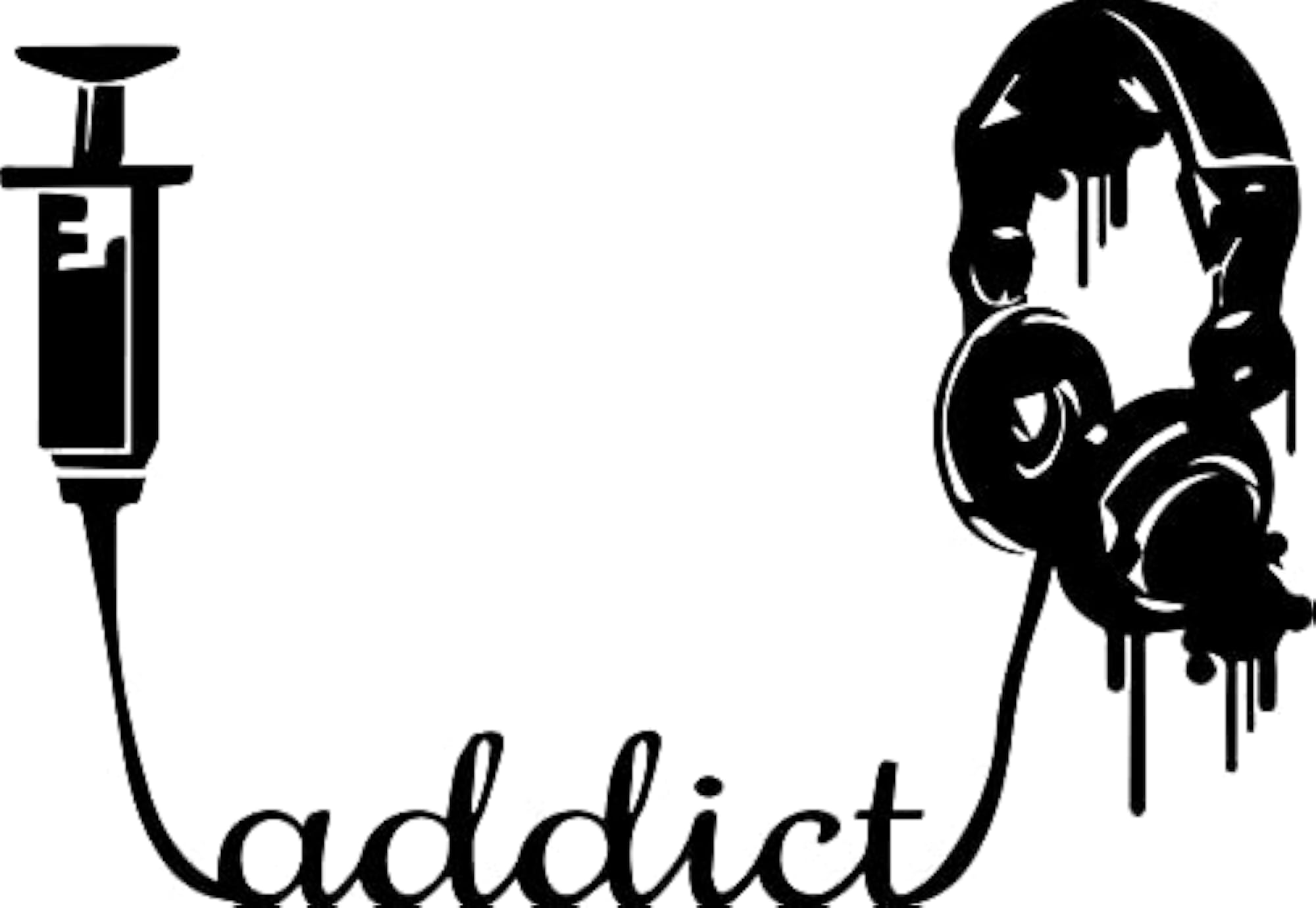 Music Addict Quotes Wall Stickers, Musical Home Decor