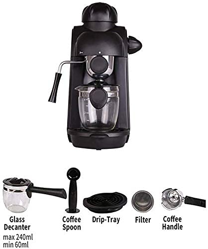 Cafetera de filtro 4 tazas con espumador y jarra miniatura 6