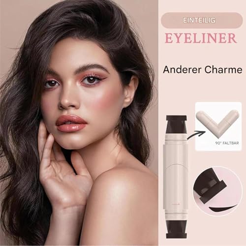 Delineador de ojos con herramienta de estampación doble cabeza impermeable larga duración 2