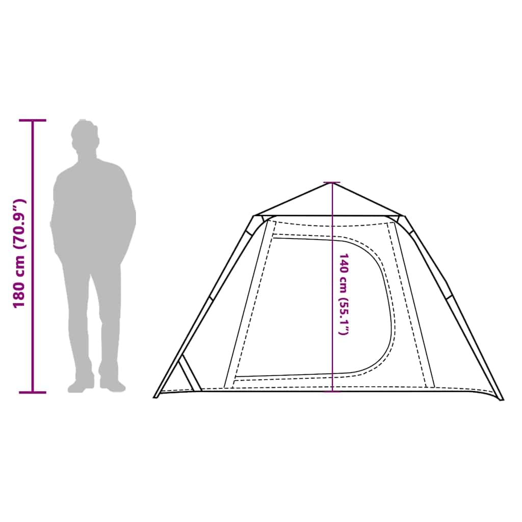 Namiot kempingowy kopułowy dla osób, szary i pomarańczowy, z systemem Quick-Release, wodoszczelny namiot outdoorowy na wędrówki, trekking, festiwal, lekki, wiatroszczelny igloo z przedsionkiem