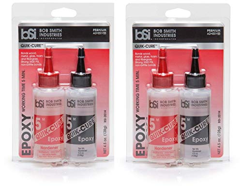 Bob Smith Industries BSI-201 Quik-Cure Epoxy (4.5 oz. Combined),Clear. 2-Pack
