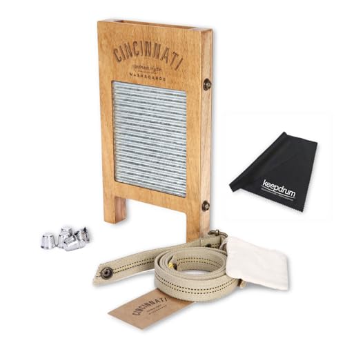 Cincinnati Washboards CW-1 Percussion Waschbrett Pocket mit keepdrum Mikrofasertuch