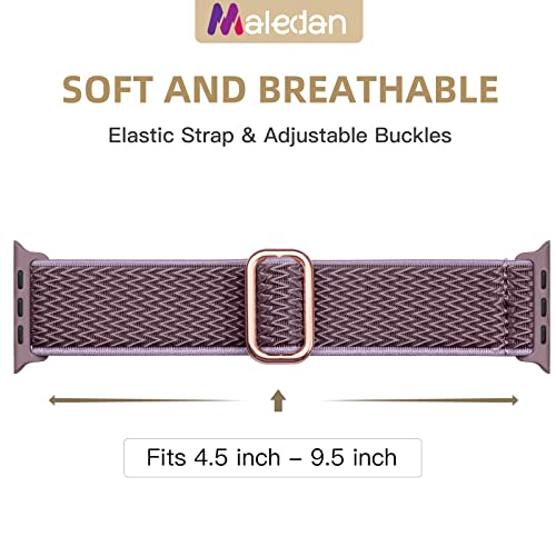 Maledan 10 Pack Stretchy Nylon Bands Compatible With Apple Watch Band 44Mm 45Mm 49Mm 42Mm Women Men, Cute Elastic Solo Loop Strap Sport Bracelet For Apple Watch Ultra Iwatch Series 8 7 6 5 4 3 2 1 Se #TOP3