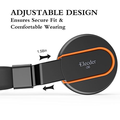 Elecder i36 Kids Headphones Children Girls Boys Teens Foldable Adjustable On Ear Headphones 3.5mm Jack Compatible iPad Cellphones Computer Kindle MP3/4 Airplane School Tablet Black/Orange - Thumbnail 4