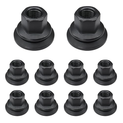 Image of 10Pcs Wheel Lug Nut Compatible with 2012-2022 Dodge Ram 3500 4000 4500 5500 Models M14-1.5 Flange - 22mm Hex 28.5mm Length Medium Pack of 10pcs Replace # 611-936 6509424AA