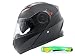 Produktbild NATHUT Motorradhelm Klapphelm mit LED-Licht | Fullface Helm | Integralhelm mit Sonnenblende | Motorrad Helm ECE (XL 60-62cm)