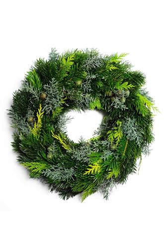 Adventskranz echt - Tannenkranz - Mixtellerkranz Nordmann-Konifere...