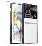 QUIETIP Case Compatible with nubia Z70 Ultra & Z70S Ultra with Screen Protector,Slim Shockproof Lens Protective Hard Cover,White