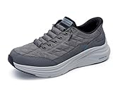 Skechers Men's Contour Foam Cozy Fit Hands Free Slip-in Sneaker,Charcoal/Black,10.5 Wide
