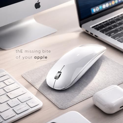 Image of Offbeat - Atom Dual Bluetooth 5.1+5.1 & 2.4Ghz Wireless, Type-C Rechargeable 100 Hours Battery Silent Click Mouse, Triple Device connectivity Windows, Mac, iOS, Android (Silver)