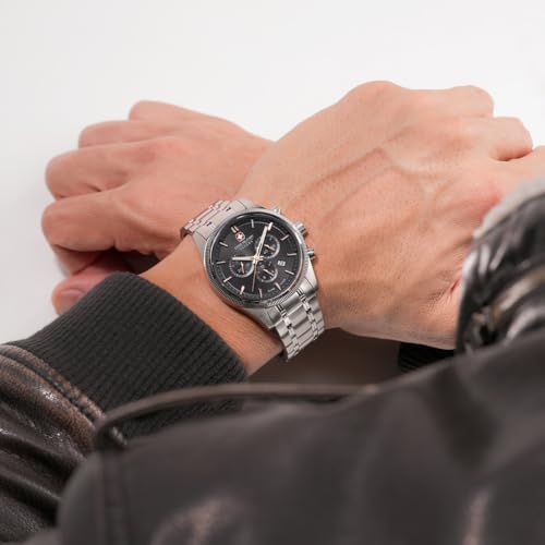 Image of Swiss Military Hanowa SMWGI0003104 - Swiss Made Round Blue Chronograph - Watch for Men