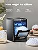 EUHOMY Nugget Ice Maker Countertop, 40Lbs/24H Pebble Ice Maker Machine, Self-Cleaning Countertop Sonic Ice Makers with Ice Scoop&Basket, Pellet Ice Maker Machine for Home/Kitchen/Office