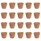 Confezione da 20 vasi biodegradabili in fibra di cocco per mirtilli, sacchetti per vivaio con eccellente traspirabilità per iniziare e crescita delle radici, forniture da giardino sostenibili (grandi
