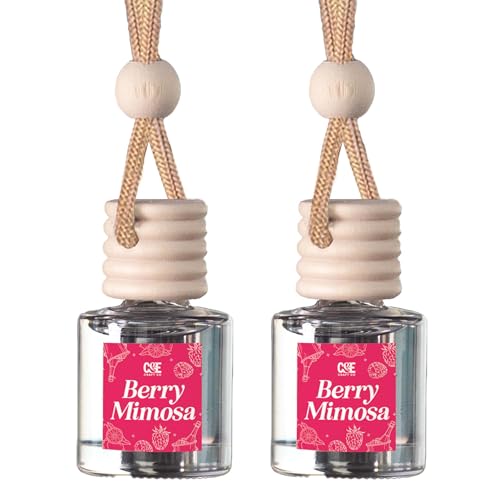 Image of CANDECraftCo Car Air Hanging Fragrance Oil, Car Auto Freshener for Essential Oils, Scents Fragrance Aromatherapy Automobile Diffuser, Long Lasting (Berry Mimosa)