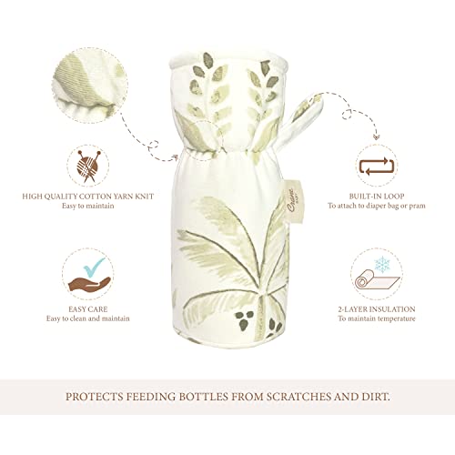 Image of Crane Baby Polyester Portable Bottle Cover /Warmer, Kendi Collection (Pack Of 2, 19 X 8 X 8 Cm, Fits Upto 330Ml Bottle),Multicolor