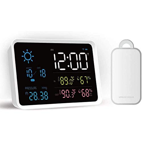 Multifunktionale Wetterstationesk Wetterstation Innen Außen Temperatur, Luftfeuchtigkeit, Atmosphäre Drucktest, Wettervorhersage, Weckerfunktion
