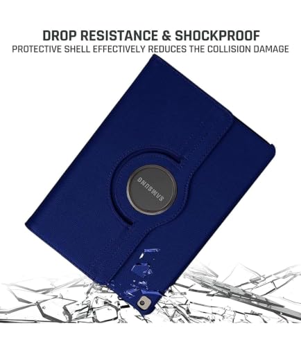Image of M Cart 360 Degree Rotate PU Leather Stand Flip Case Cover for Samsung Galaxy Tab A7 Lite 8.7 inch 2021 (SM-T220 / T225 (Midnight Blue)
