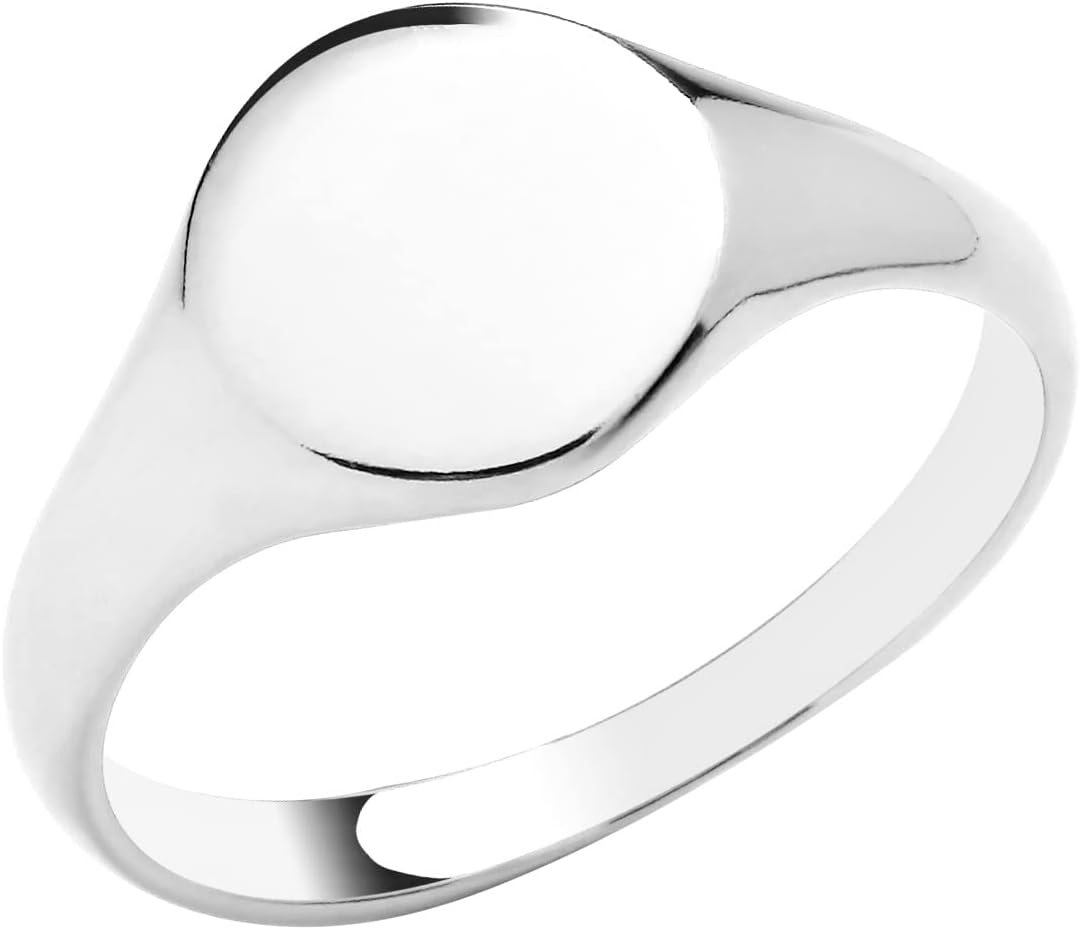 Old English Jewellers925 Sterling Silver Signet Ring available in sizes J to V - Womens Classic Jewellery - Mens Pinky Ring - Adults, Unisex