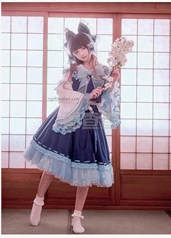 Amazon.co.jp: shop2019 博麗霊夢 青霊夢コスプレ衣装 オーダー