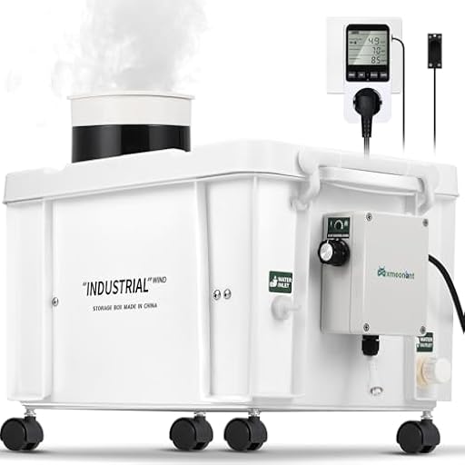 Mxmoonant Nebulizador ultrasónico, 10L/H DIY humidificador de grado industrial, volumen de niebla ajustable, alimentación automática de agua, w/interruptor de humedad para el cultivo de setas, talle | Ya disponible en tu tienda friki favorita! En mundofriki.es!