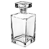 ✓ Geschmackvolle Handwerkskunst - mundgeblasener Dekanter mit einzigartigem kurvigen Design. Dekanter aus Glas, kurvige Form
