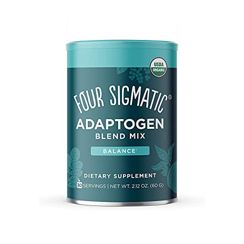 Four Sigmatic Adaptogen Blend - Reishi, Cordyceps, Asian Ginseng, Ashwagandha, Tulsi, Gynostemma, Amla, Schisandra, Turmeric, Ginger, Black Pepper, 60 gram, 30 servings